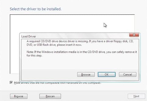 sua loi cai win 7 khong nhan usb