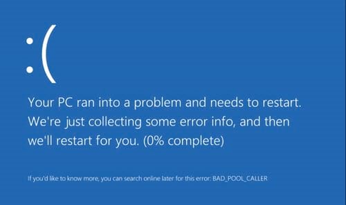 sua loi bad pool caller tren windows 10