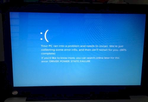 sua loi driver power state failure tren windows 10