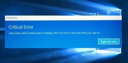 sua loi start menu tren windows 10 khong hoat dong