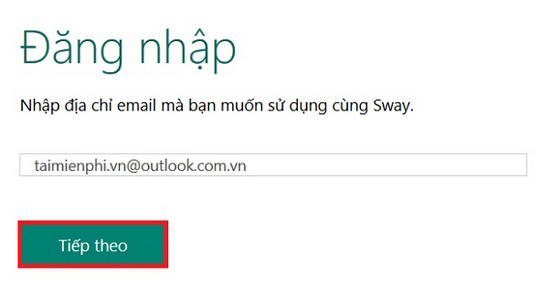 dang nhap microsoft sway