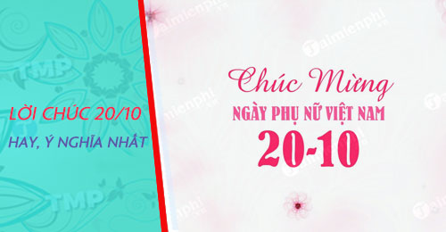 loi chuc 20/10