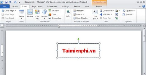 cach dung text box trong word 2010, dung text box 2010, su dung texbox trong word 
