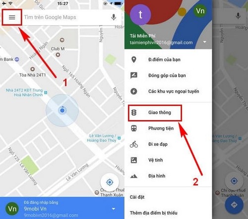Tìm, tránh điểm tắc đường bằng Google Maps vào giờ cao điểm