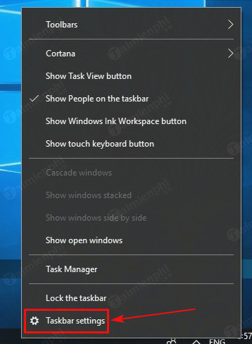 Thay đổi vị trí thanh Taskbar trên Windows