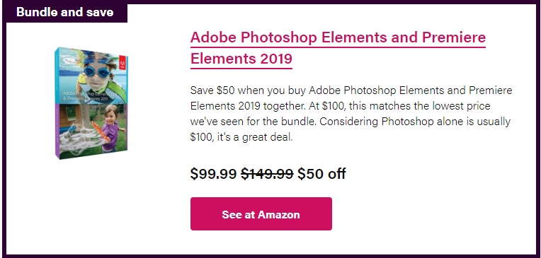 mua ngay photoshop va premiere elements 2019 tren amazon chi voi 100 usd