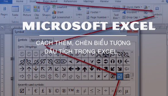 cach them chen bieu tuong dau tich trong excel