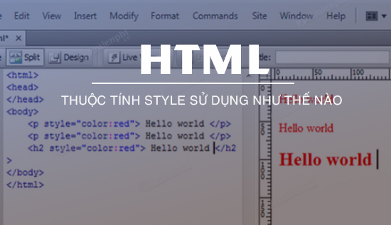Thuoc tinh Style trong HTML
