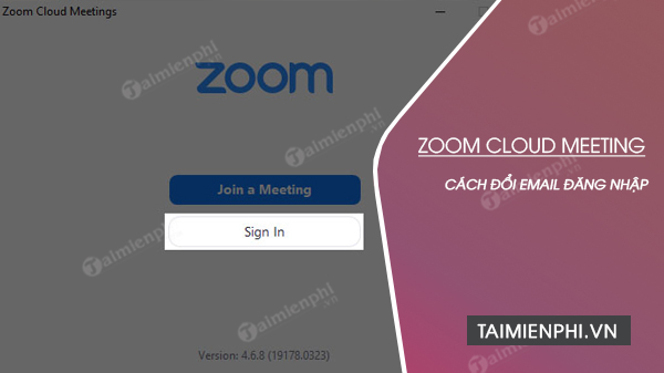Cách thay đổi email đăng nhập trên Zoom