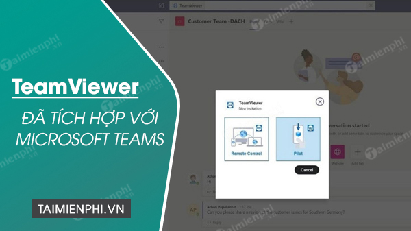 teamviewer cong bo tich hop voi microsoft teams