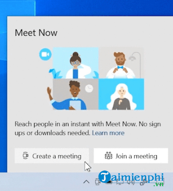 microsoft dang thu nghiem tinh nang hop truc tuyen meet now tren windows 10