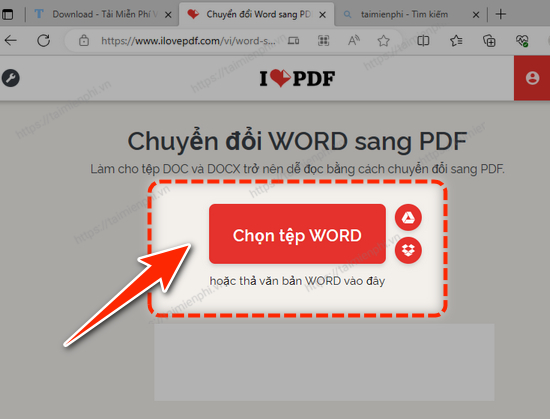 chuyen word sang pdf online tren may tinh