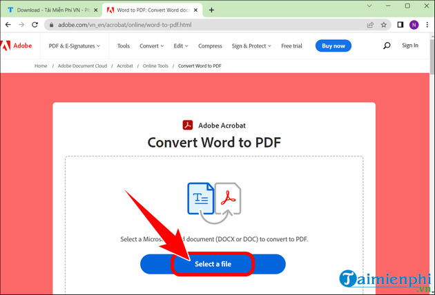 cach convert word to pdf free online