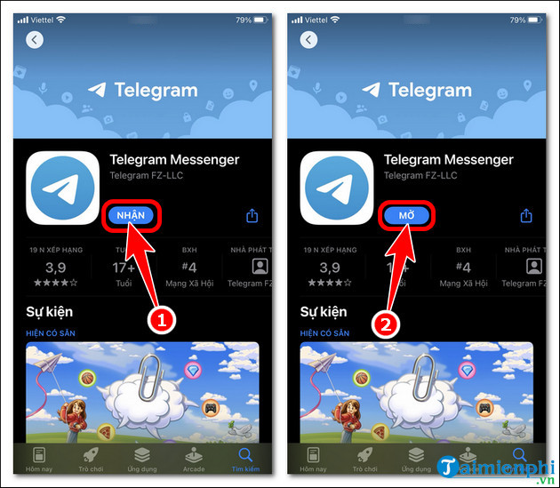 download telegram cho iPhone