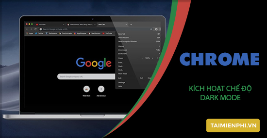 cach kich hoat che do nen toi dark mode tren chrome