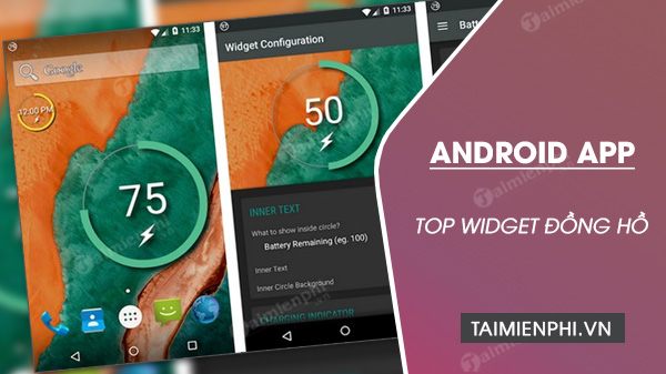 Top Widget đồng hồ đẹp cho điện thoại Android