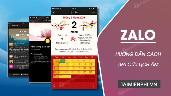 Cách xem lịch âm trên Zalo bằng iPhone, Android