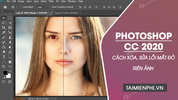 Cách sửa lỗi mắt đỏ trên ảnh bằng Photoshop CC 2020