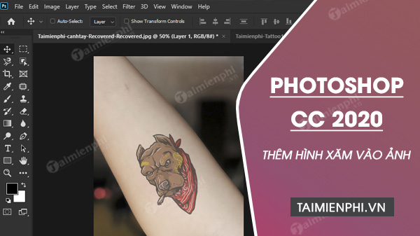 cach them hinh xam vao anh bang adobe photoshop cc 2020