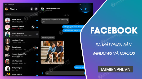 facebook phat hanh ung dung messenger moi cho windows va macos 1