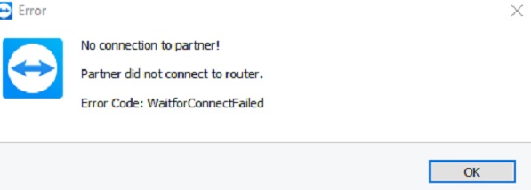 sua loi partner did not connect to router tren teamviewer