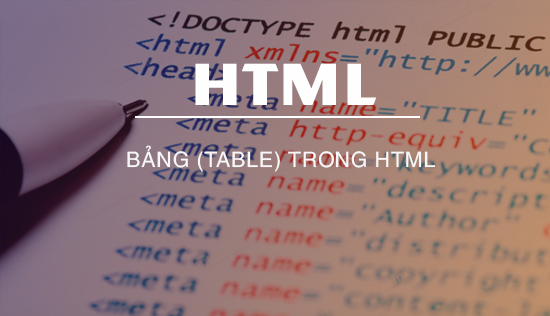 bang table trong html hoc html