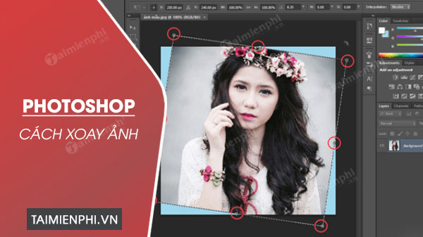 Cách xoay ảnh trong Photoshop, lật ngược hình ảnh