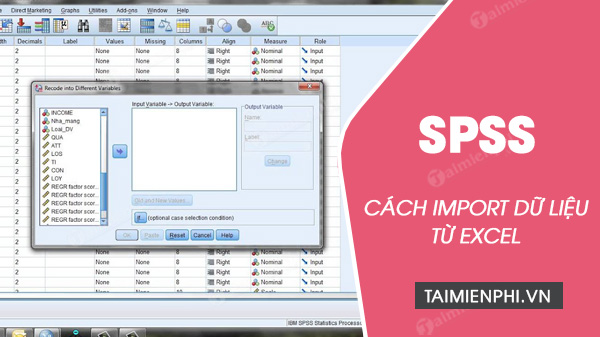 cach import du lieu tu excel vao spss