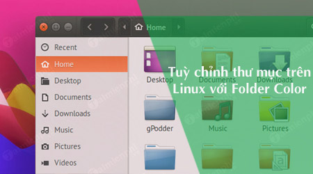 cach tuy chinh thu muc tren linux voi folder color