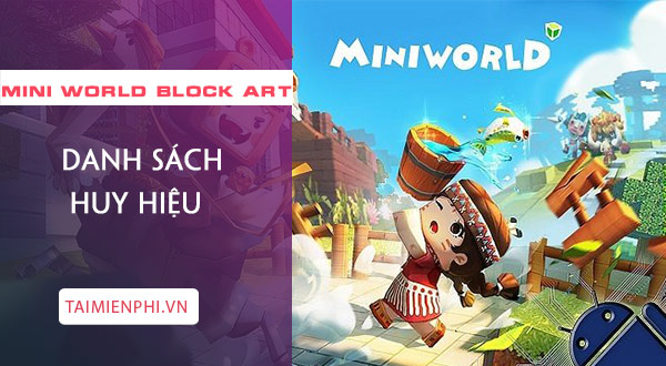 Danh sách huy hiệu trong Mini World Block Art