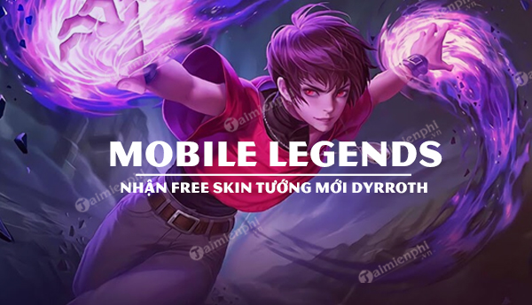 cach nhan free skin dyrroth mobile legends bang bang