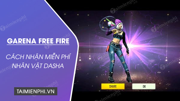 Cách nhận nhân vật Dasha trong Free Fire miễn phí