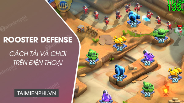 Cách tải và chơi game Rooster Defense