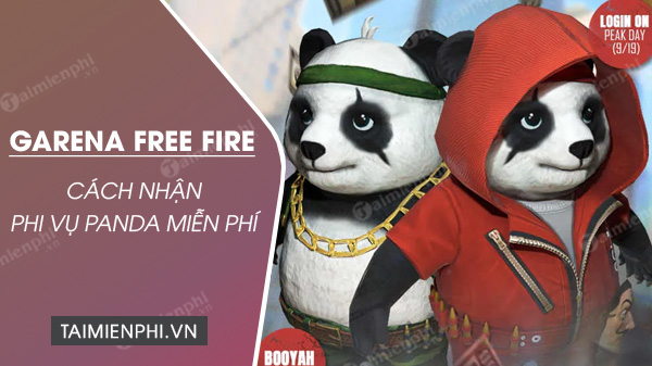 cach nhan mien phi phi vu panda free fire tham tu panda