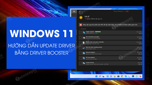 cach update driver windows 11 bang driver booster