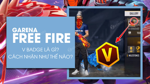 v badge free fire
