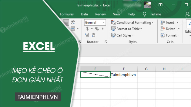 cach ke cheo o trong excel