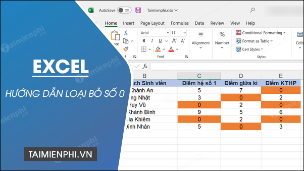 3 Cách xóa số 0 trên Excel đơn giản, dễ dàng