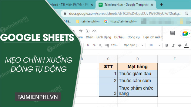 cach chinh wrap text trong google sheets
