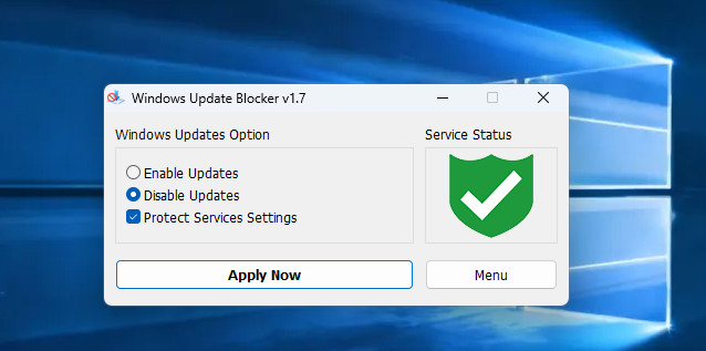 tắt update win 10 bằng Windows Update Blocker