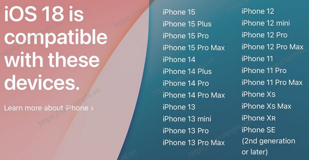 cap nhat ios 18 ho tro dong may nao 2