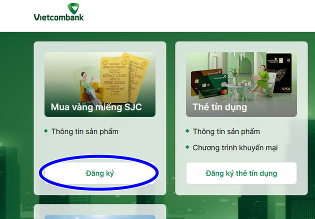 dang ky mua vang mieng sjc online Vietcombank