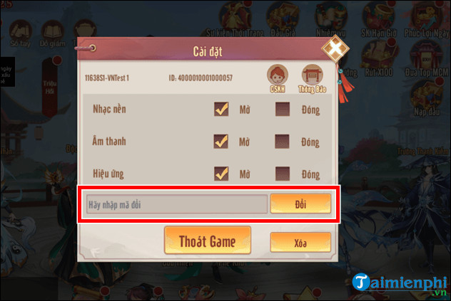 nhat dai thien ton code game