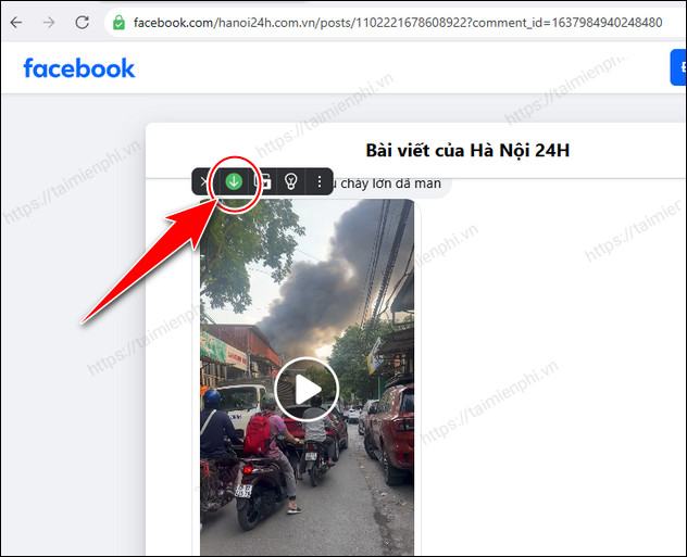 Cách tải video trong comment trên Facebook
