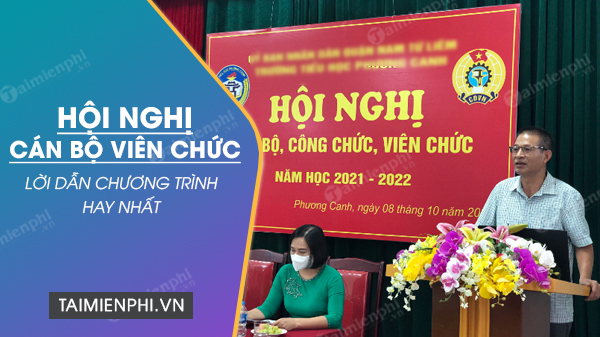Loi dan chuong trinh Hoi nghi Can bo cong chuc