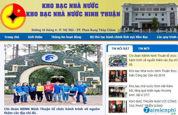 Địa chỉ kho bạc nhà nước tỉnh Ninh Thuận