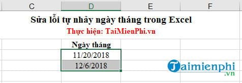 sua loi tu nhay ngay thang trong excel