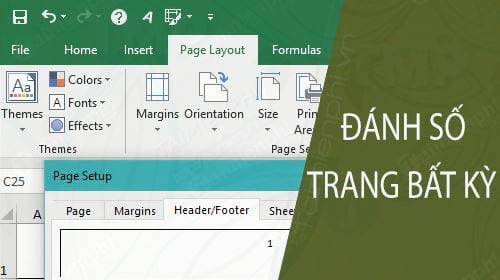 Cách đánh số trang bất kỳ trong Excel, theo ý muốn