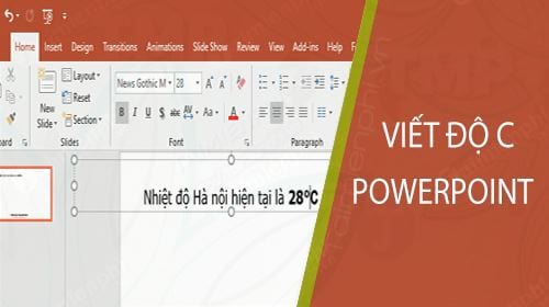 cach viet do c trong powerpoint