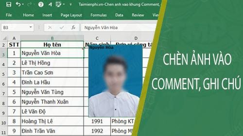 Muốn ghi chú thêm ý kiến trên bảng tính Excel của bạn? Hãy chèn hình ảnh comment để làm điều đó. Sử dụng hình ảnh comment được cung cấp trong Excel sẽ giúp bạn truyền đạt tin nhắn của mình một cách sinh động và dễ hiểu hơn.